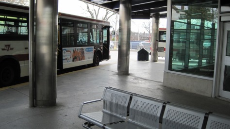 Pape Station with Don Mills bus
